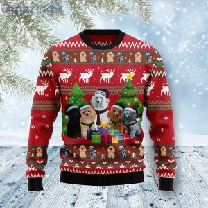 Poodle Family Snow Dog Lover Ugly Christmas Sweater
