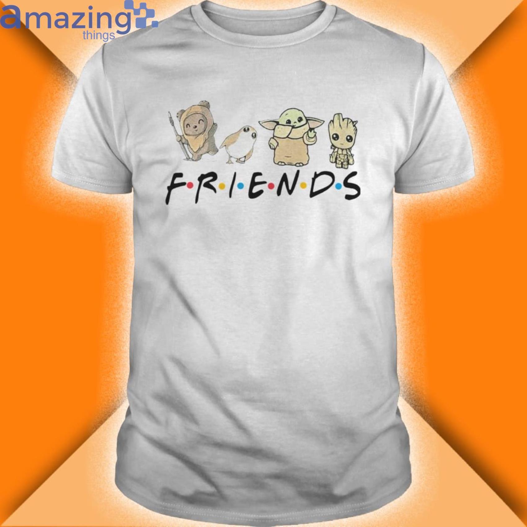 Pooh Penguin Baby Yoda Baby Groot Friends Tv Show Shirt Product Photo 1