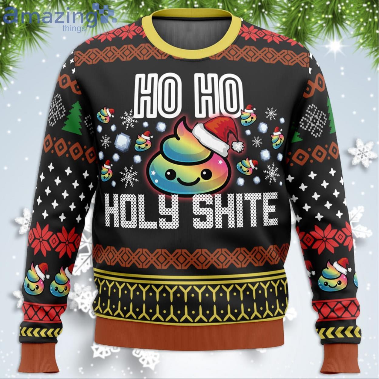Poop Funny Christmas Gift Ugly Christmas Sweater Product Photo 1