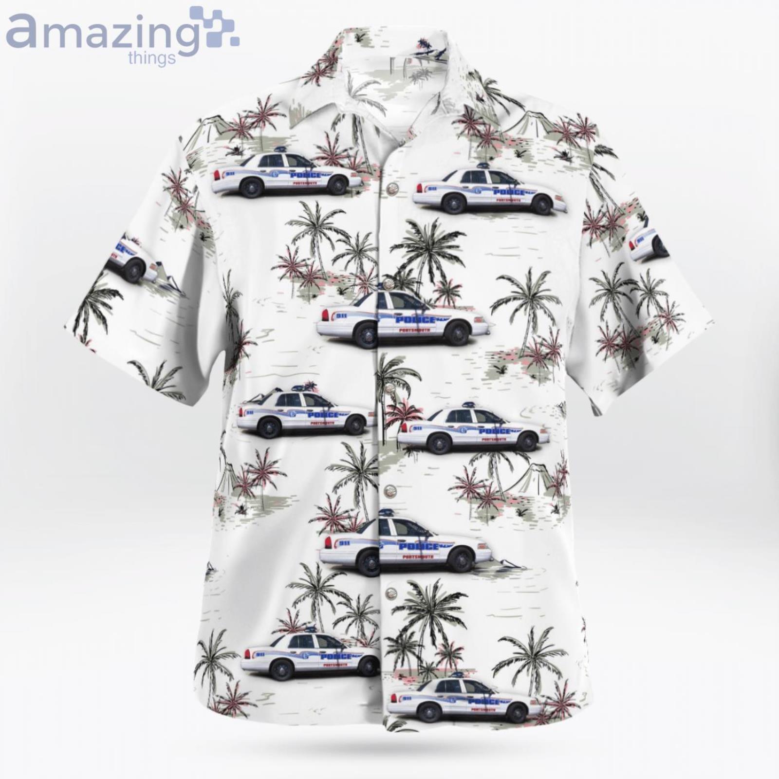 Portsmouth Ohio Police Department 2006 Ford Police Interceptor Hawaiian Shirt image Portsmouth Ohio Police Department 2006 Ford Police Interceptor Hawaiian Shirt Product Photo 2