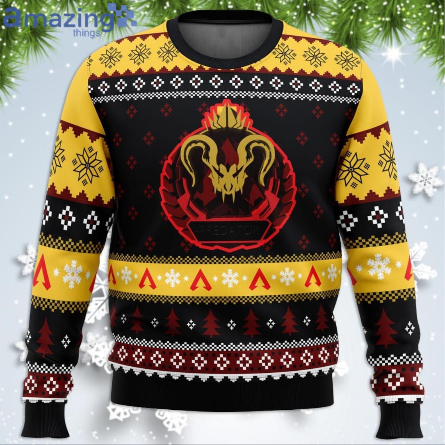 Predator Rank Apex Legends Funny Christmas Gift Ugly Christmas Sweater Product Photo 1 Predator Rank Apex Legends Funny Christmas Gift Ugly Christmas Sweater Product Photo 1