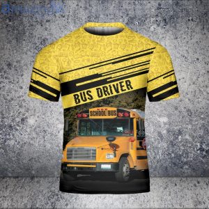 Proud Dad Freakin Awesome Shool Bus Driver Unisex 3D T-Shirt Product Photo 2
