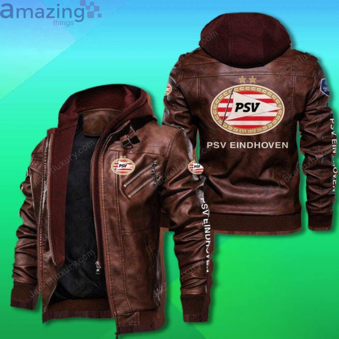 PSV Eindhoven Leather Jacket image PSV Eindhoven Leather Jacket Product Photo 2