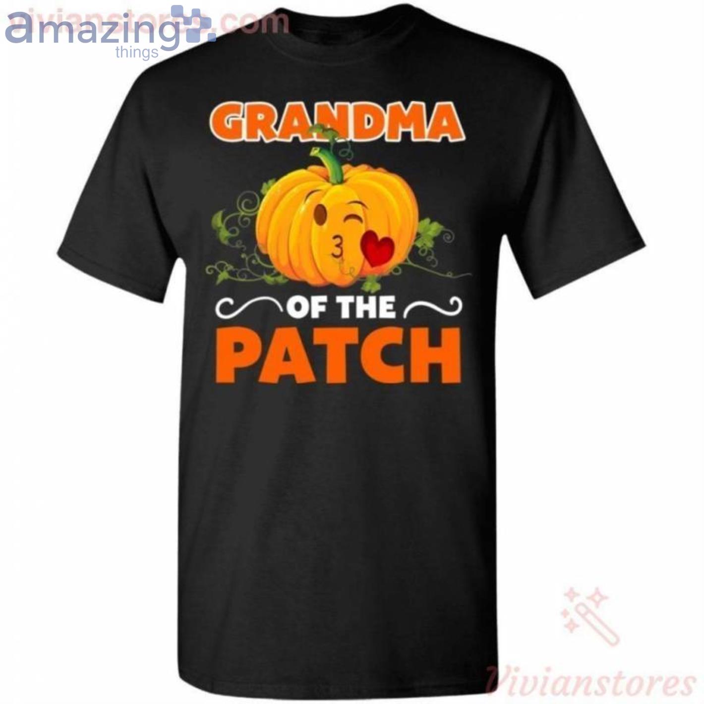 Pumpkin Grandma Of The Patch Halloween Holiday T-Shirt Product Photo 1