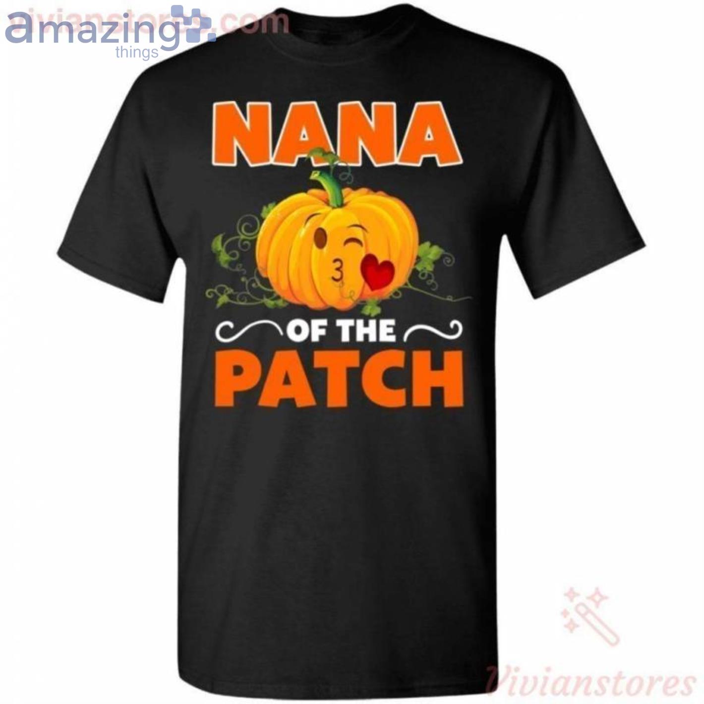 Pumpkin Nana Of The Patch Halloween Holiday T-Shirt Product Photo 1