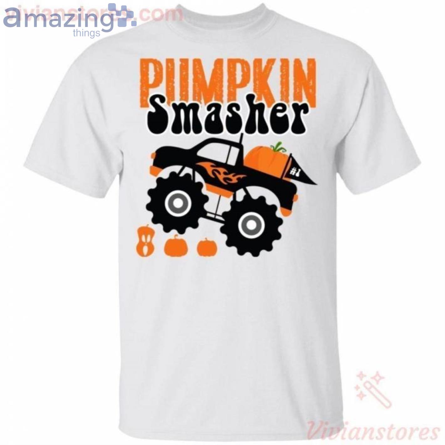 Pumpkin Smasher Jeep Halloween Funny T-Shirt Product Photo 1