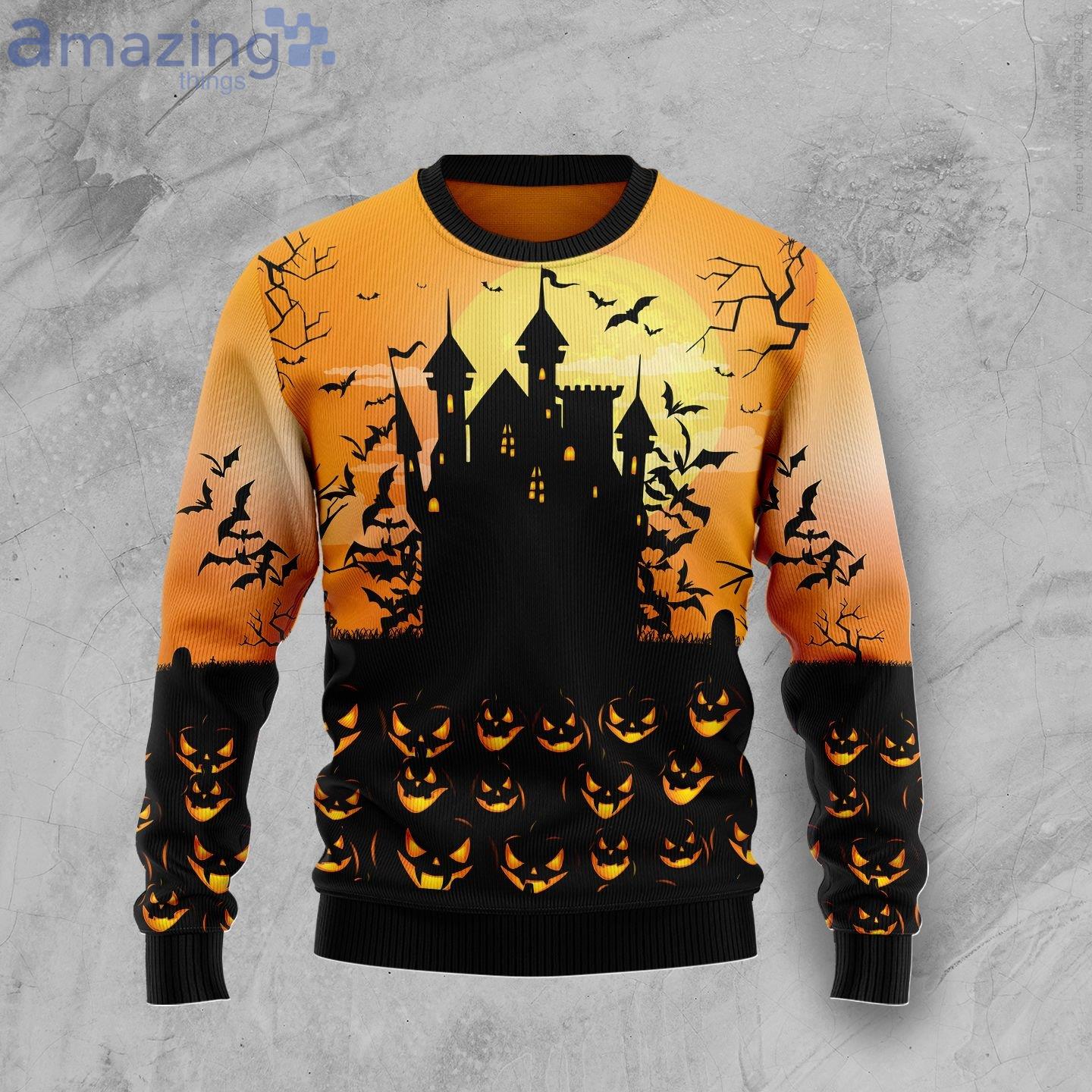 Pumpkin Town Halloween Ugly Christmas Sweater Product Photo 1 Pumpkin Town Halloween Ugly Christmas Sweater Product Photo 1