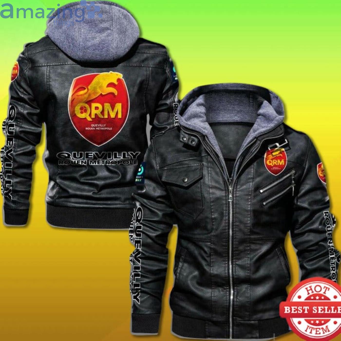 Quevilly Rouen Metropole Leather Jacket Product Photo 1