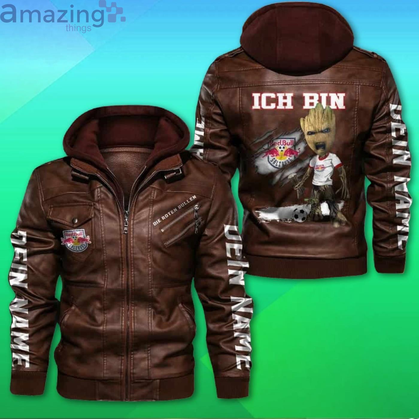 Rb Leipzig FC Custom Name Leather Jacket image Rb Leipzig FC Custom Name Leather Jacket Product Photo 2