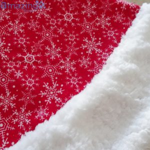 Red And White Snowflake Flannel Christmas Santa Hat For Adult And Child Product Photo 5
