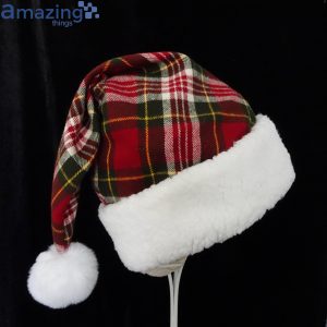 Red Christmas Plaid Rustic Christmas Santa Hat For Adult And Child Product Photo 6