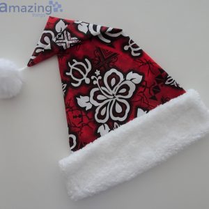Red Hawaiian Tribal Hawaiian Christmas Santa Hat For Adult And Child Product Photo 4