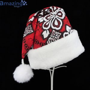 Red Hawaiian Tribal Hawaiian Christmas Santa Hat For Adult And Child Product Photo 1