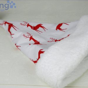 Red Reindeer Pattern Christmas Santa Hat For Dult And Child Product Photo 4