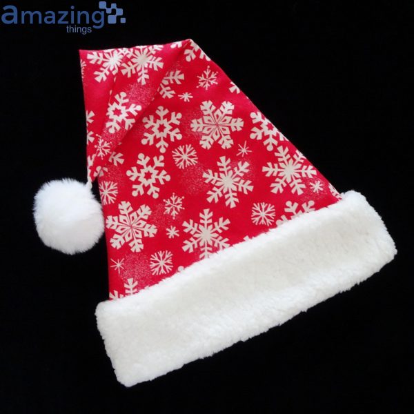 Red White Snowflake Christmas Santa Hat For Adult And Child Product Photo 4
