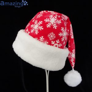 Red White Snowflake Christmas Santa Hat For Adult And Child Product Photo 1