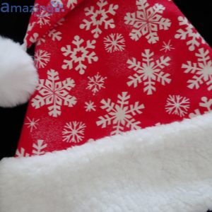Red White Snowflake Christmas Santa Hat For Adult And Child image Red White Snowflake Christmas Santa Hat For Adult And Child Product Photo 5