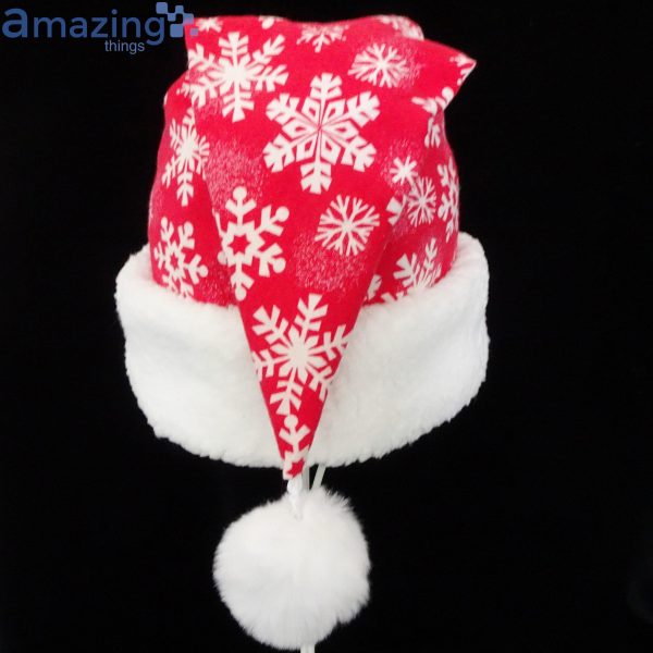 Red White Snowflake Christmas Santa Hat For Adult And Child Product Photo 6