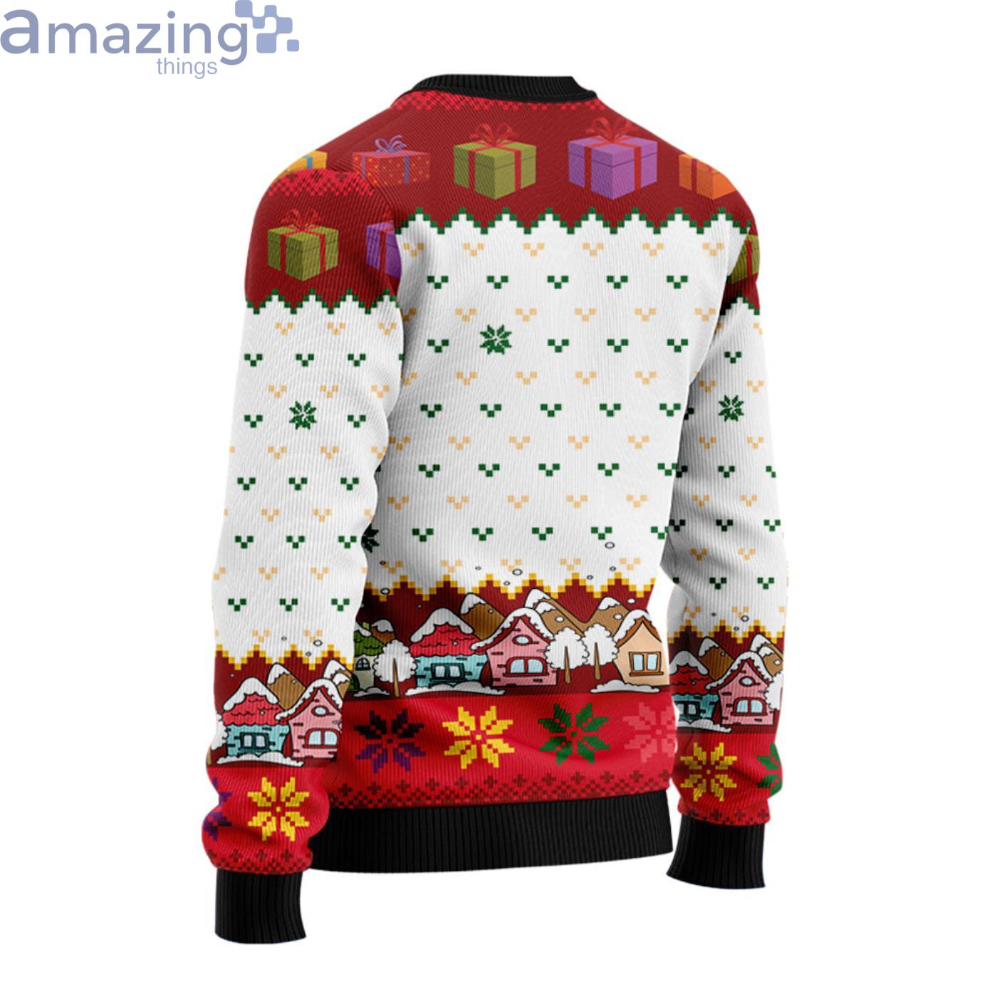 Reindeer And Santa Claus Christmas Ugly Sweater image Reindeer And Santa Claus Christmas Ugly Sweater Product Photo 2