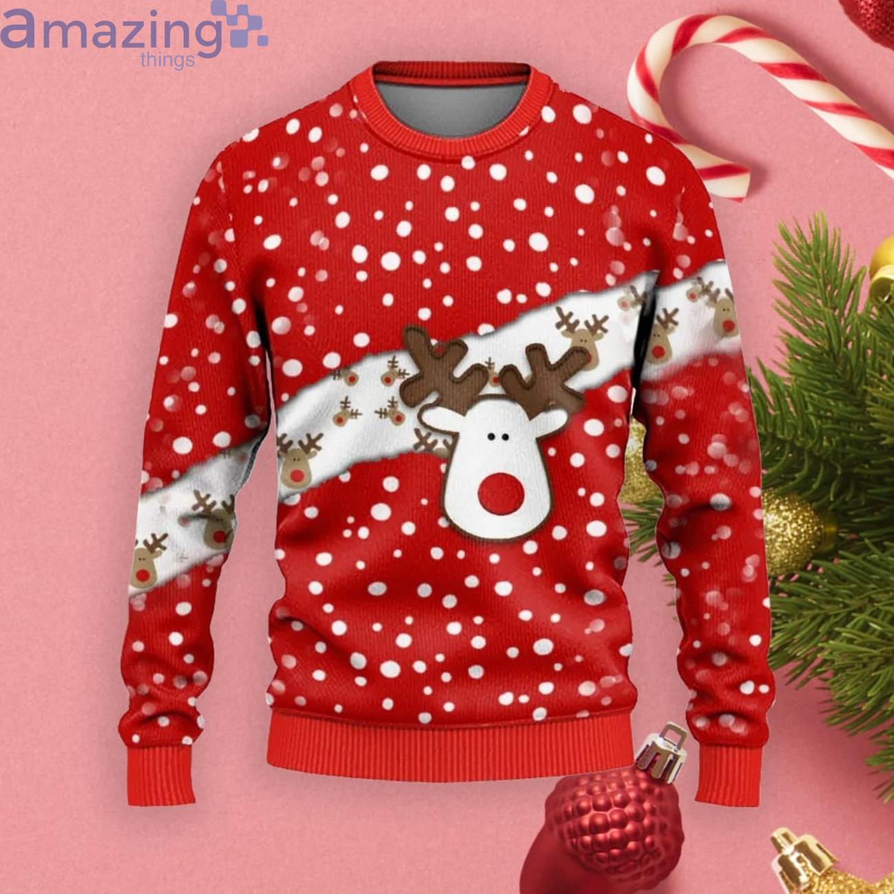Reindeer Christmas Gift Ugly Christmas Sweater Product Photo 1 Reindeer Christmas Gift Ugly Christmas Sweater Product Photo 1