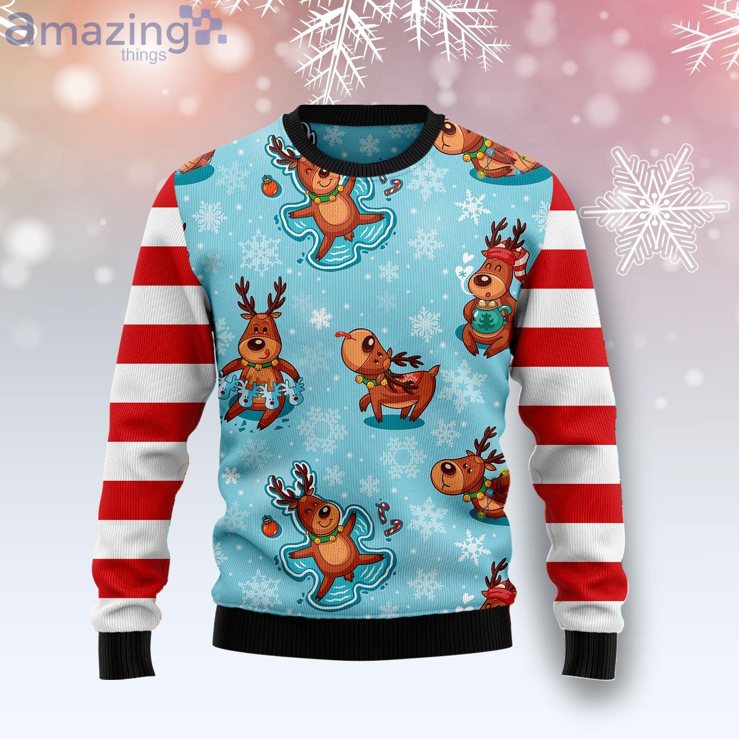 Reindeer Cute Funny Gift Ugly Christmas Sweater image Reindeer Cute Funny Gift Ugly Christmas Sweater Product Photo 1 Product photo 1