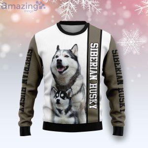 Rescued Siberian Husky Dog Lover Ugly Christmas Sweater Product Photo 1