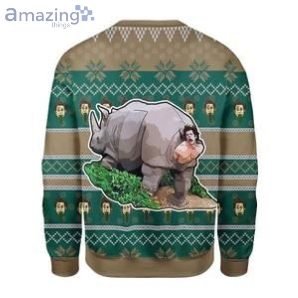Rhino Giving Birth Ugly Christmas Sweater image Rhino Giving Birth Ugly Christmas Sweater Product Photo 1