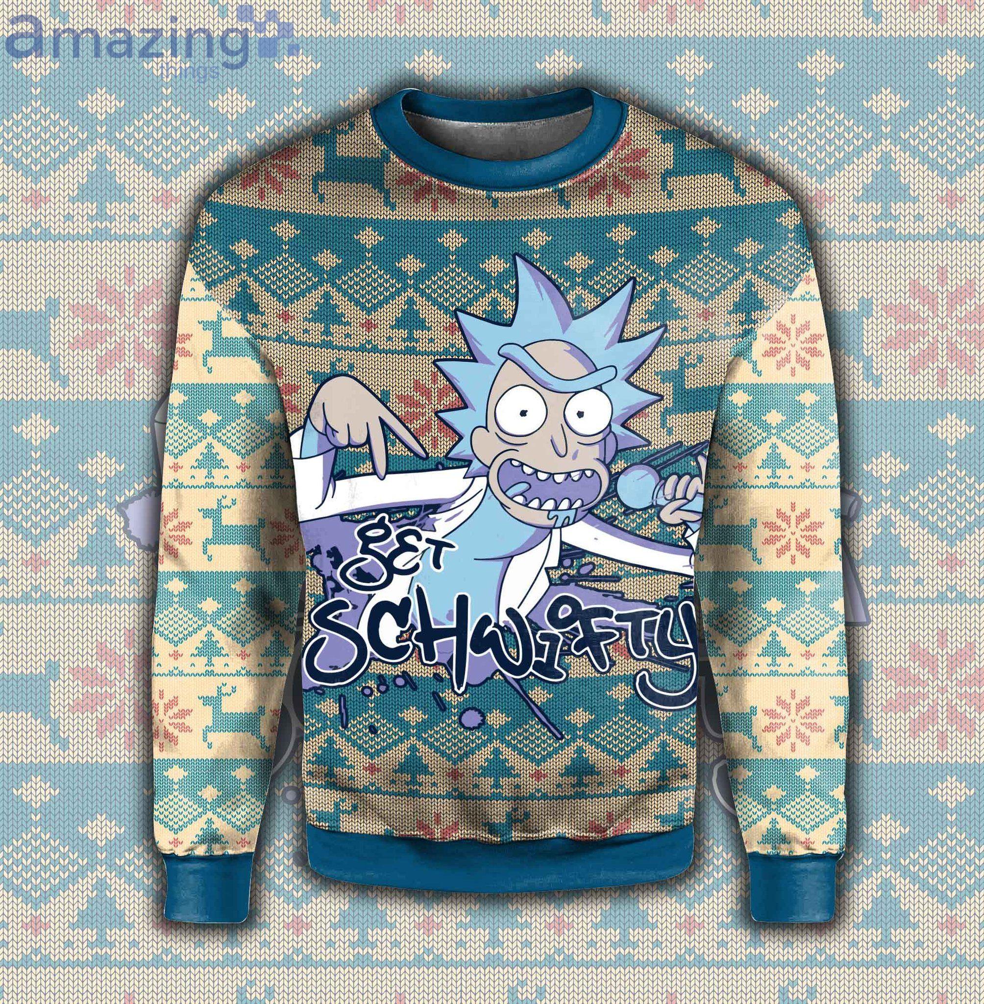 Rick Sanchez Get Schwifty Ugly Christmas Sweater image Rick Sanchez Get Schwifty Ugly Christmas Sweater Product Photo 1