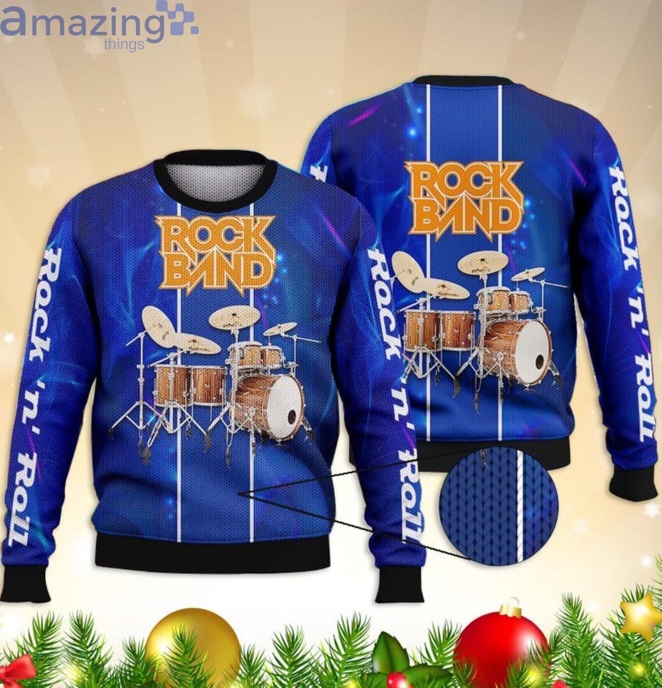 Rock Band Navy All Over Printed For Rock Lovers 3D Sweater Product Photo 1 Rock Band Navy All Over Printed For Rock Lovers 3D Sweater Product Photo 1