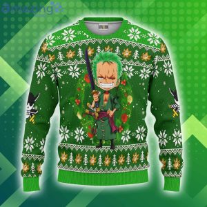 Roronoa Zoro Custom Christmas Ugly Sweater One Piece Anime 3D Sweater Product Photo 1