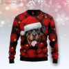 Rottweiler Ornament Santa Hat Red Ugly Christmas Sweater