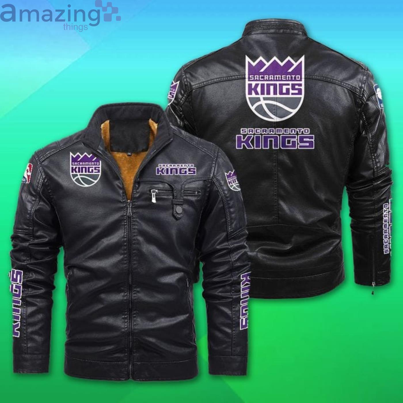 Sacramento Kings Fleece Leather Jacket Product Photo 1 Sacramento Kings Fleece Leather Jacket Product Photo 1