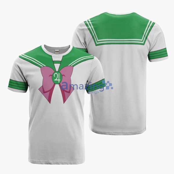 Sailor Jupiter Uniform Sailor Moon Amine Casual Full Print 3D T-Shirt Product Photo 1