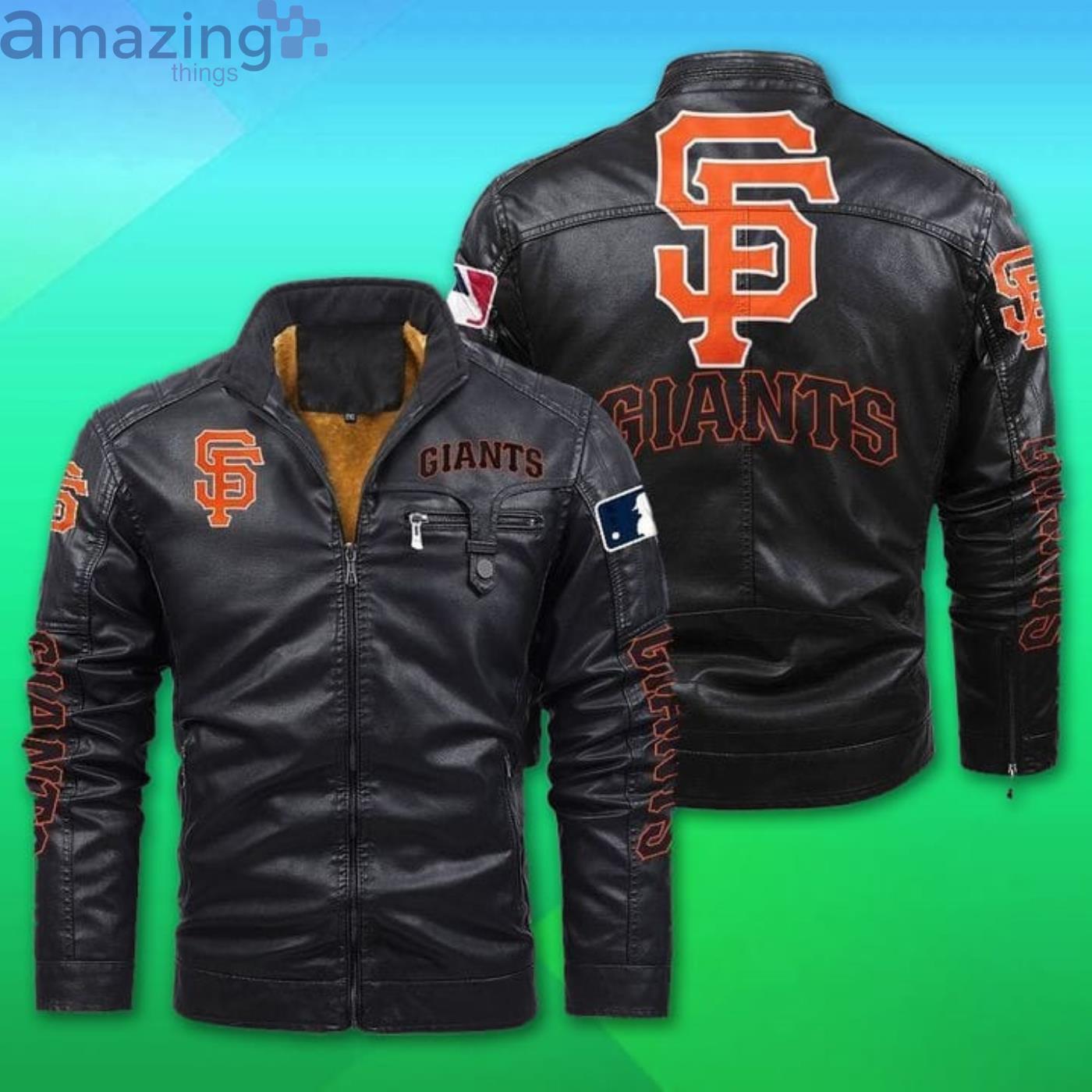 San Francisco Giants Fleece Leather Jacket