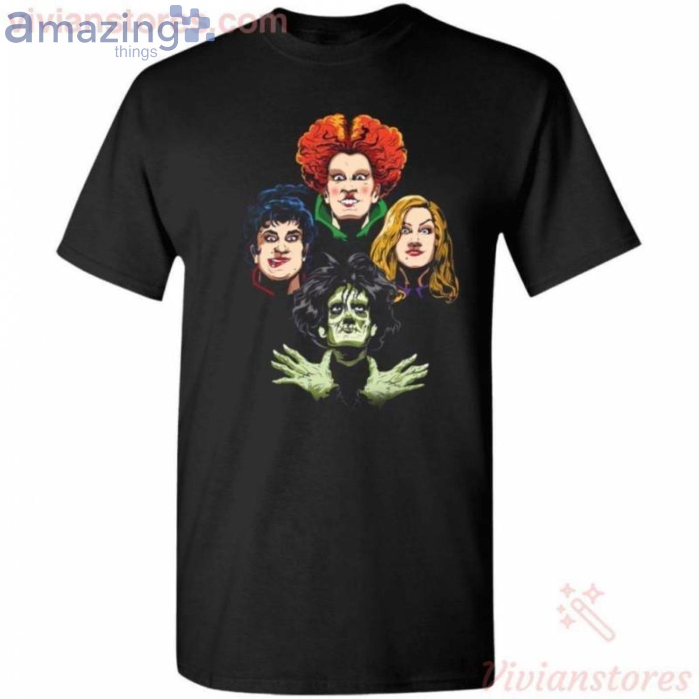 Sanderson Sisters And Zombie Freddie Mercury Bohemian Rhapsody Halloween T-Shirt Product Photo 1