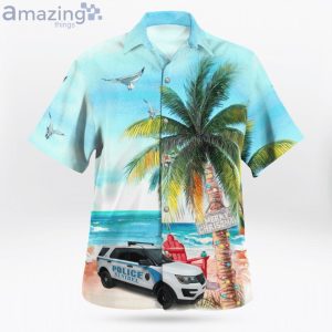 Sanibel Lee County Florida Sanibel Police Department Ford Police Interceptor Utility Hawaiian Shirt Product Photo 3