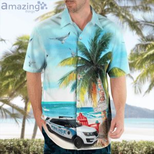 Sanibel Lee County Florida Sanibel Police Department Ford Police Interceptor Utility Hawaiian Shirt Product Photo 4