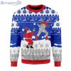 Santa And Jesus Play Snowball All Over Printed Ugly Christmas Sweater
