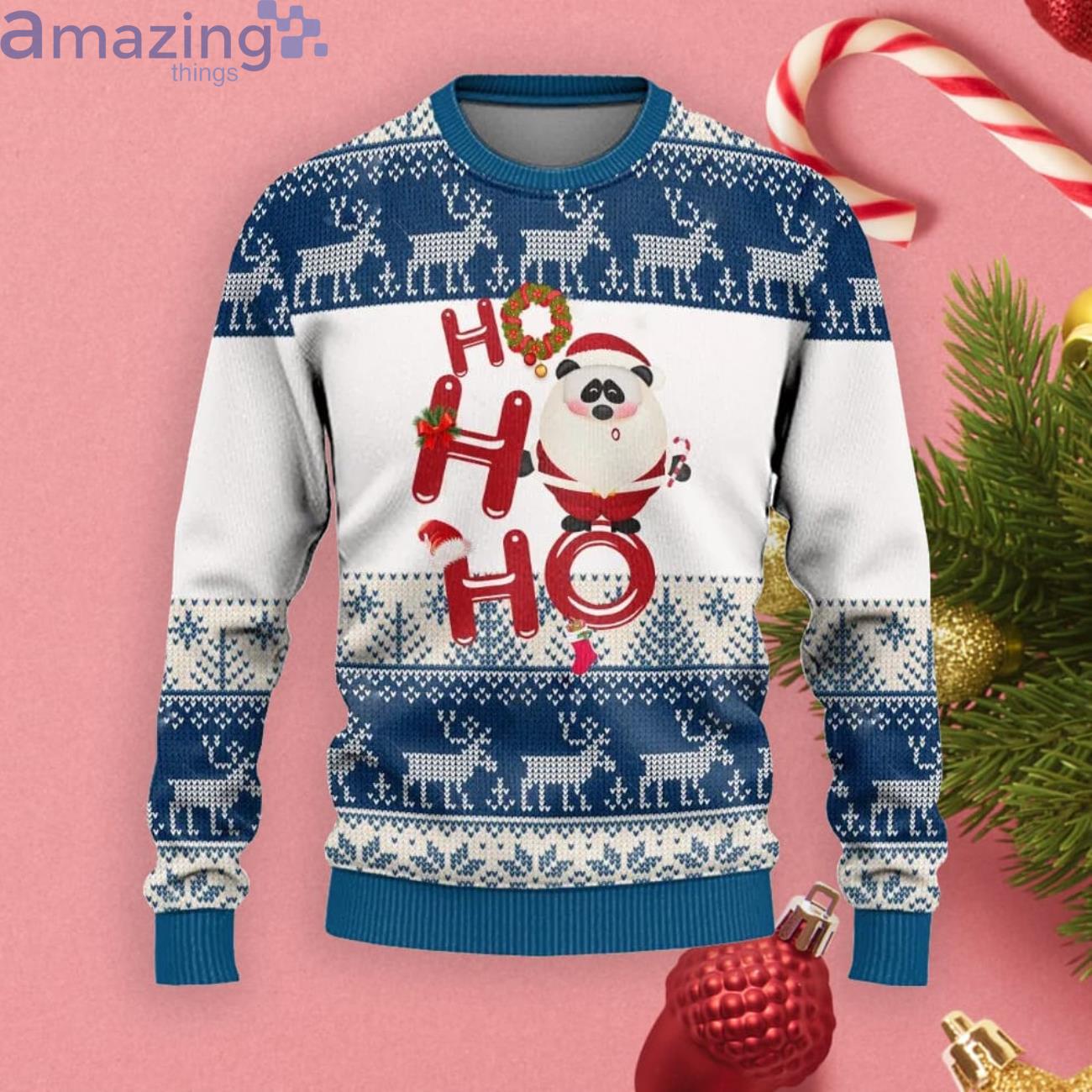 Santa Claus Ho Ho Ho Christmas Gift Ugly Christmas Sweater Product Photo 1 Santa Claus Ho Ho Ho Christmas Gift Ugly Christmas Sweater Product Photo 1