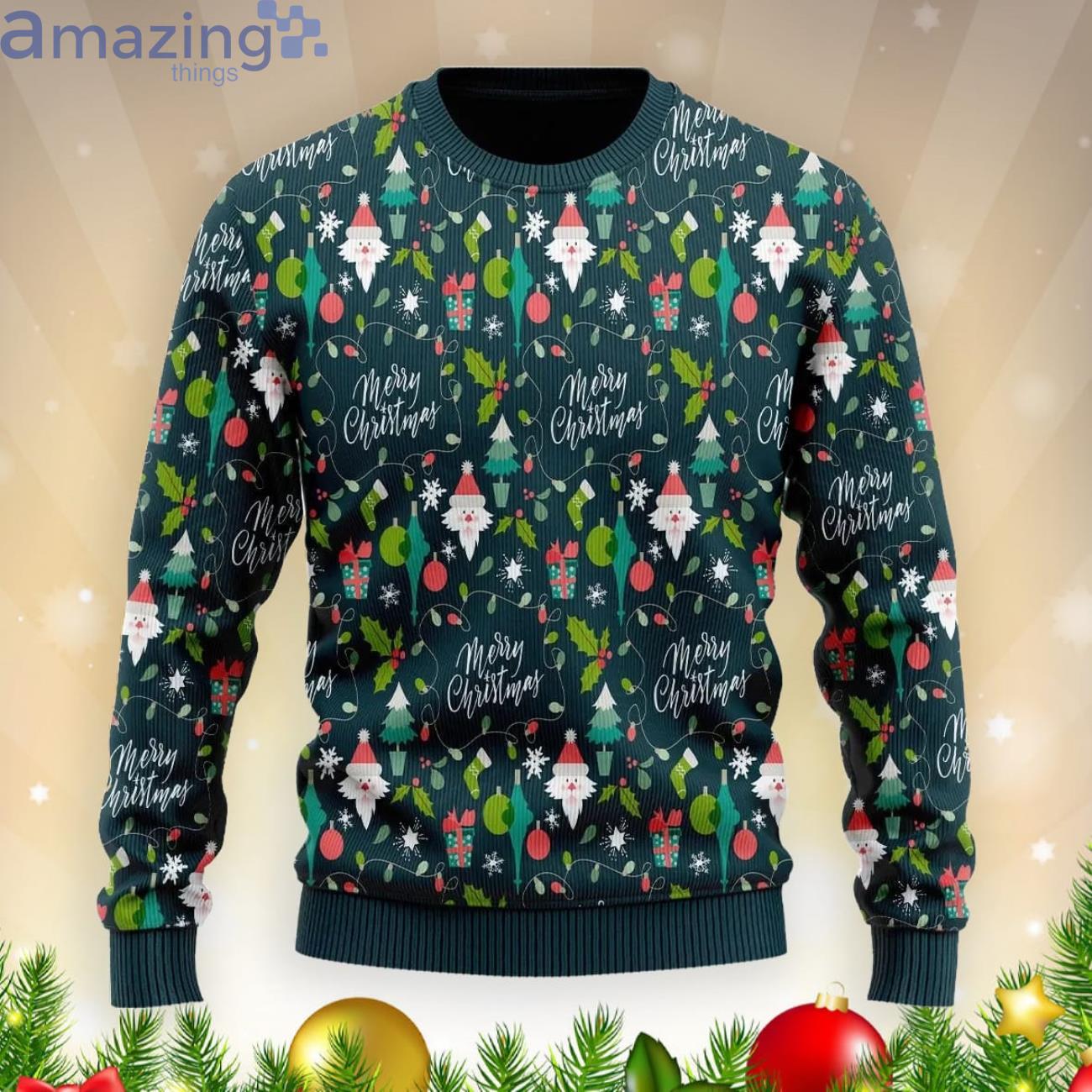 Santa Claus Pattern Christmas Gift Ugly Christmas Sweater Product Photo 1 Santa Claus Pattern Christmas Gift Ugly Christmas Sweater Product Photo 1