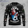 Santa Jaws Is Coming Ugly Christmas Sweater