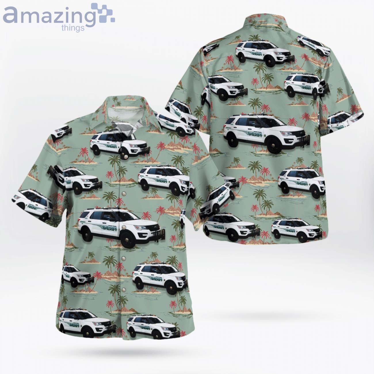Santa Rosa California Sonoma County Sheriff's Office Ford Interceptor Utility Hawaiian Shirt image Santa Rosa California Sonoma County Sheriff's Office Ford Interceptor Utility Hawaiian Shirt