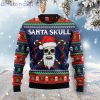 Santa Skull Candy Cane Ugly Christmas Sweater