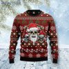 Santa Skull Skull Pattern Ugly Christmas Sweater