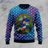 Santa Turtle Blue Ugly Christmas Holiday Sweater
