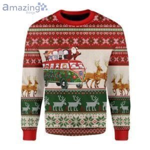 Santa With Horror Characters Christmas Ugly Sweater Product Photo 1
