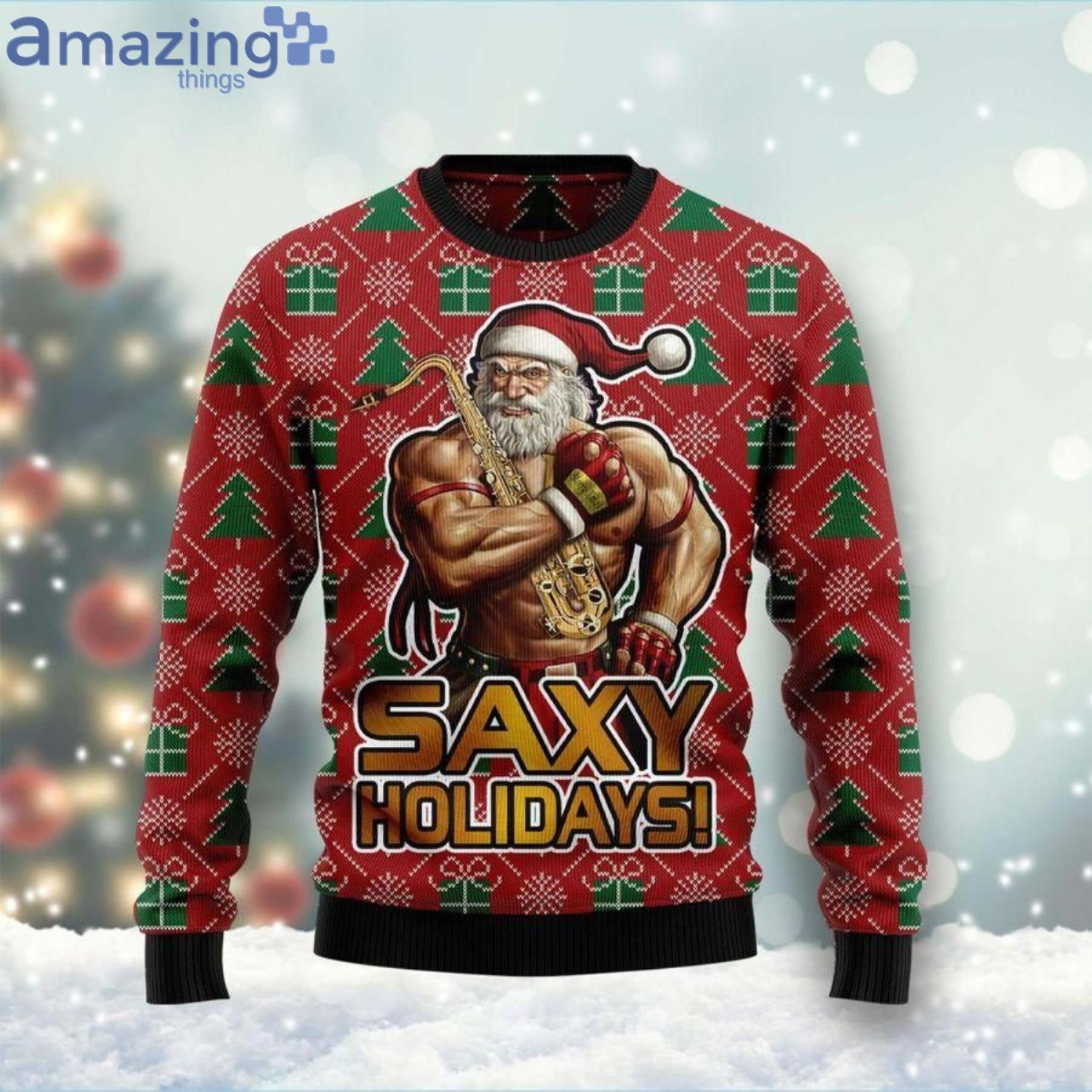 Saxy Holidays Funny Ugly Sweater image Saxy Holidays Funny Ugly Sweater