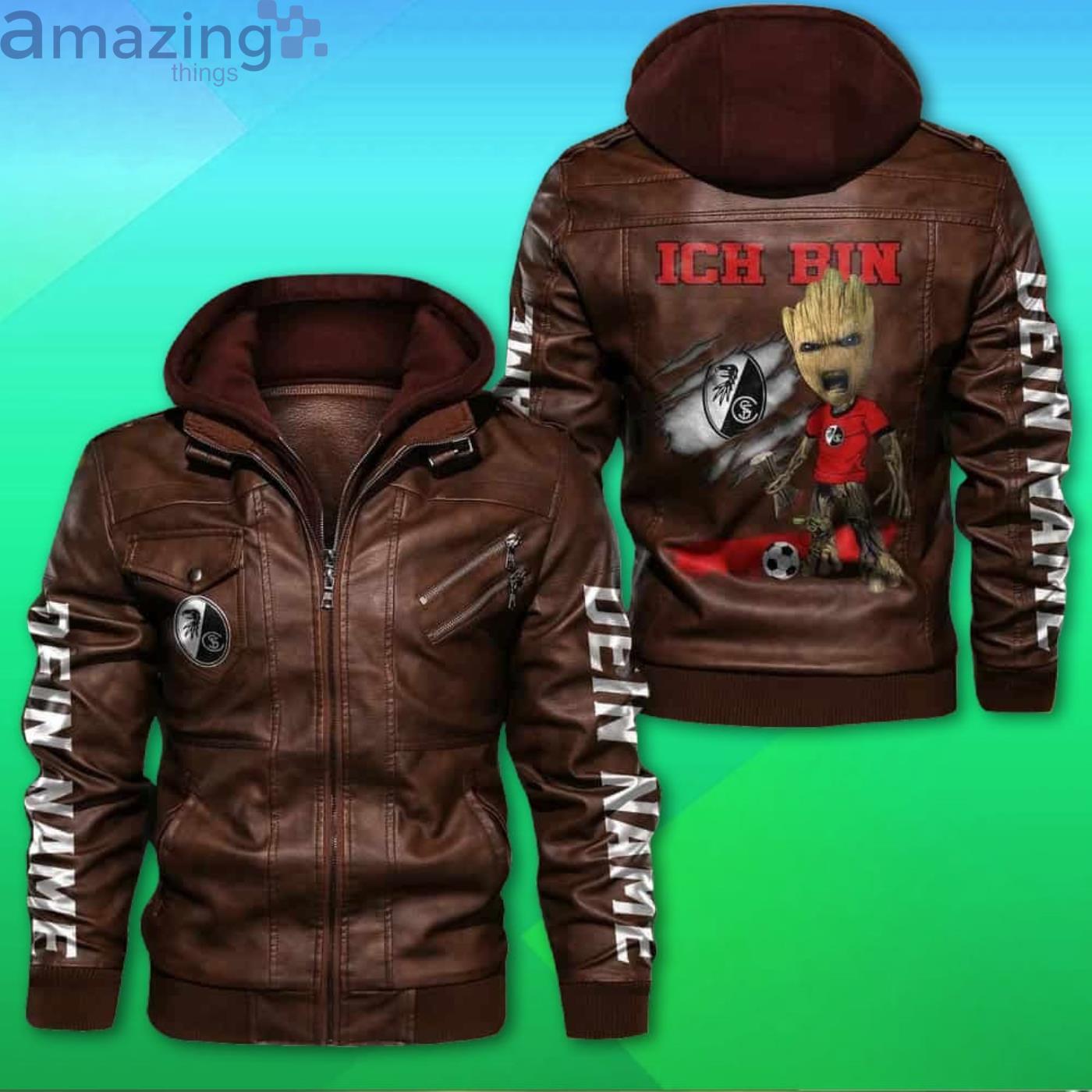 Sc Freiburg Fc Custom Name 2D Trending Leather Jacket image Sc Freiburg Fc Custom Name 2D Trending Leather Jacket Product Photo 2