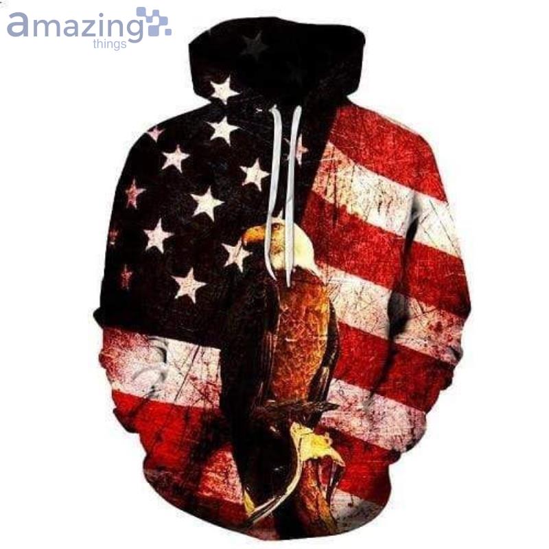 Scarlet War American Flag Eagle Print Fashion All Over Print 3D Hoodie image Scarlet War American Flag Eagle Print Fashion All Over Print 3D Hoodieproduct photo 1