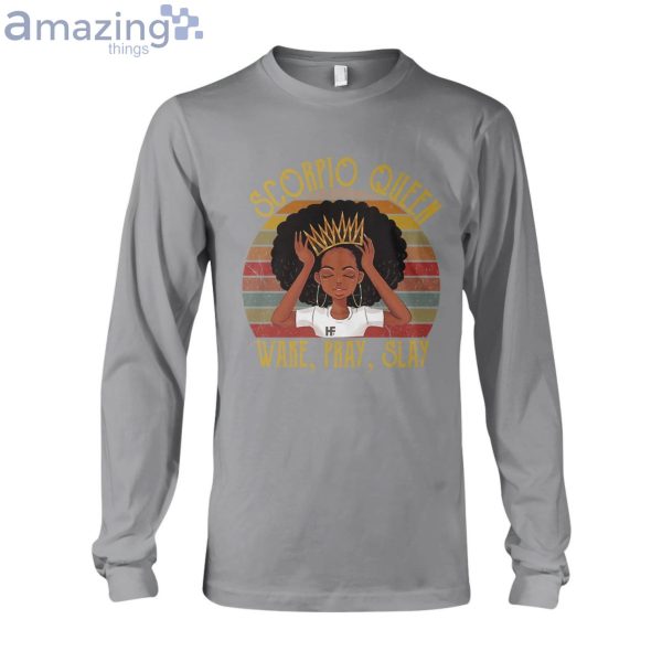 Scorpio Queen Wake Pray Slay Ladies T-Shirt Product Photo 10